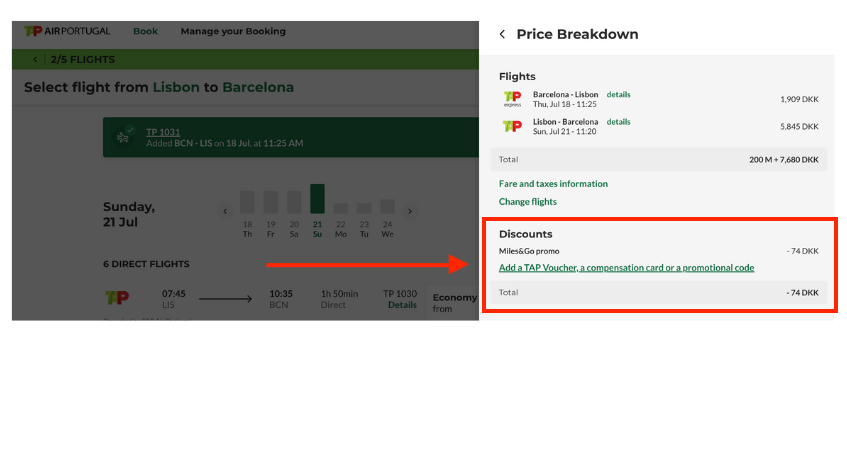 Wie verwende ich einen TAP Air Portugal Gutschein?